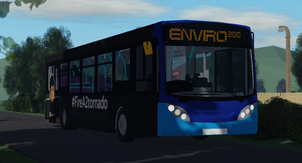 Photo of one of the rail replacement buses